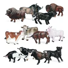 12 Réplicas De Figuras De Animales, Modelos De Plástico, Act