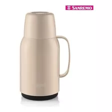 Garrafa Termica 750ml Sanremo Com Tampa Copo E Bico Antigota Cor Bege