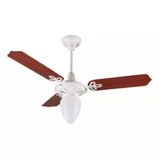 Ventilador Argelux 1luz Pera 3p 1003 Branco/mogno - 127 V