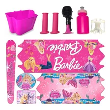 Kit Adesivo Cesta Bicicleta Infantil Buzina Barbie Aro16