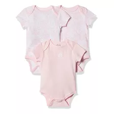 Little Me Baby-girls Newborn Damask Scroll 3 Pack Bodysuit,