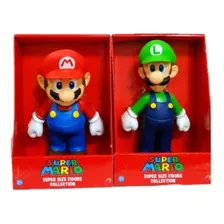 Figura Mario Bros Luigi Yoshi Blister 23 Cm Grande Original