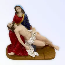 Imagem Nossa Senhora De Pietá Piedade Em Resina 11 Cm