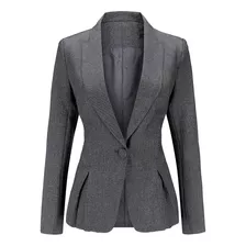 Blazer De Oficina Con Solapa Para Mujer