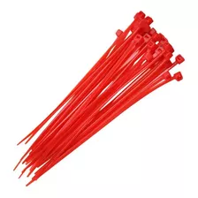 Abraçadeira De Nylon 200 Mm X 2,5 Mm Starfer Vermelha Cor Vermelho