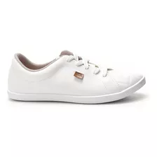 Zapatilla Urbana De Cuero Blanca Mujer Beira Rio Color Blanco Diseño De La Tela Liso Talle 37 Ar