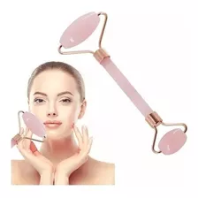 Rolinho Massageador Facial Pedra Quartzo Rosa Antirugas Jade