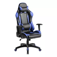 Silla Gamer Butaca Premium Silla De Escritorio Negra Y Azul