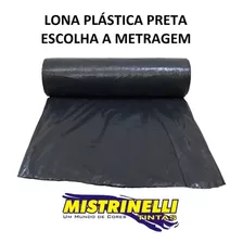 Lona Plastica Para Proteção - Preta Fina Por Metro - 4x1m