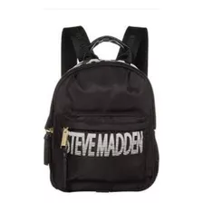 Mochila Steve Madden Com Uma Mini Carteira- Cor Preta