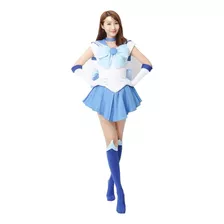 Ourcosplay Mujer Sailor Moon Mercury Mizuno Ami Battle Cospl