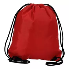 5 Mochila Con Cordón Cinch Sack Sports Gym Bag Mochila Rojo