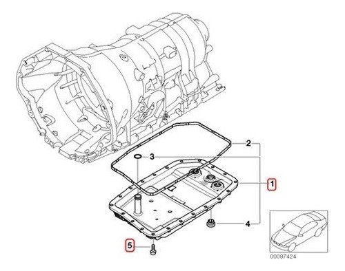 Carter Aceite De Transmision Automatica C/flitro Bmw Serie 5 Foto 4