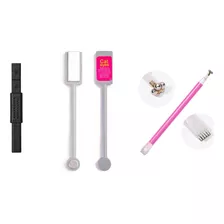 Kit 3 Iman Para Uñas Magnetica Doble Punta Semi Ojo De Gato