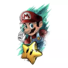 Quadro Super Mario E Lumalee 30x20 Em Pvc