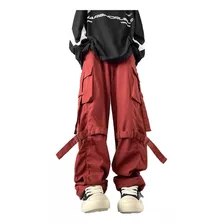 Functional Multi Pocket Overalls Strap Design Pants