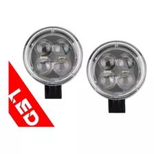 Kit 2x Farol Milha 12v/24v Led 12w Redondo Carro Road 6000k