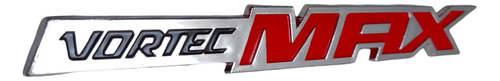 2 Emblemas Chevrolet Vortec Max Silverado Cromo Rojo Foto 3