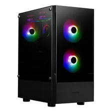 Gabinete Gamdias Talos E3 Argb Cristal Templado Midtower Atx Color Negro