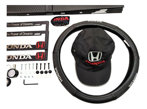 Porta Placas Honda Cubre Volante Lanyard Valvula Gorra P/sol Foto 4