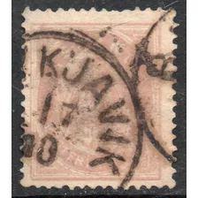 Islandia Antiguo Sello Usado Tipo Cifra X 40 Aurar Año 1882 
