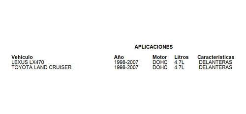 Balatas Delanteras Lx470 2003 Fritec 4.7l Lexus Foto 3