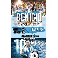 Invitación Digital Tarjeta Messi Argentina Para Whatsapp