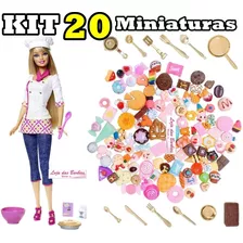 Kit 20 Miniatura Comida Cozinha Boneca Barbie Blythe Rement