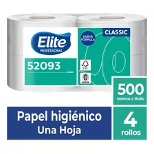  (x4 Packs) Papel Higiénico Elite Jumbo, Hs, 500m X4 Rollos