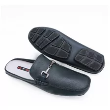 Kit 2 Pares- Mocassim Mule Masculino Babuche De Couro Da Gts