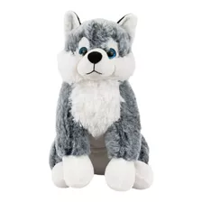 Cachorro Husky 26 Cm Pelúcia