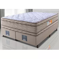 Cama Box King Colchão Ortopédico 193x203x67 D33 Dourado