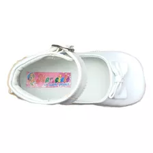 Zapatos Pibe De Charol Blanco Para Niña Semiortopedico T20