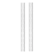 Riel Doble 1m 100cm Mensula Estanteria X 2u Blanco Visnu