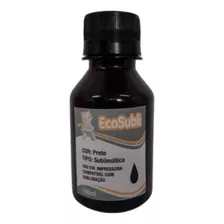 Tinta Sublimática Ecosubli Preto 100ml Com Perfil De Cores