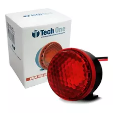 Sirene Piezo 6 Tons Com Led Vermelho 24v Marcha Ré Universal