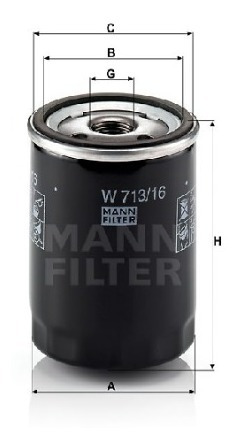 Filtro Aceite Fiat Fiorino 1.5 1993-1999 - W713/16 Foto 2