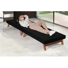 Cama Portátil Dobrável Solteiro 0.80x1.90 Preto Pes Madeira