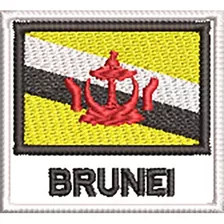 Patch Bordado Bandeira Brunei 4,5x5 Cm Cód.bdn175