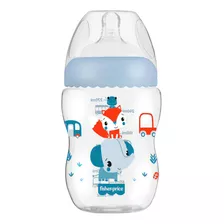 Mamadeira 270ml Anticólica +2 Meses Fisher Price Cor Azul Elefante