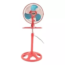 Ventilador 3 En 1 Star Trak Stp31-10 Rosa Con 3 Palas Color Celeste De Acero, 10 De Diámetro 220 v