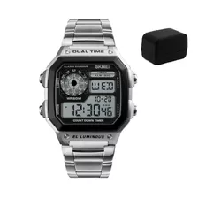 Relogio Masculino Skmei 1335 Original Retro Pulseira Em Aço