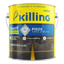 Tinta Acrílica Para Piso Premium 3,6 Litros Cores - Killing