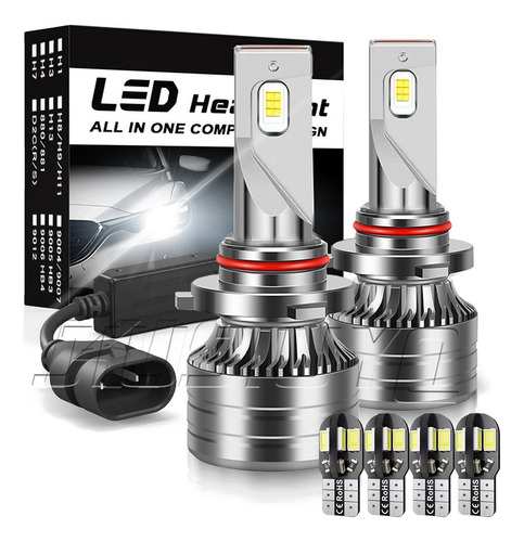 Kit De Faros Led 9012 De 4 Lados, Haz De Luz Alta Y Bajo, Su Chrysler 