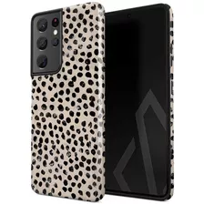 Funda Para Galaxy S21 Beige Diseno Puntos Negros