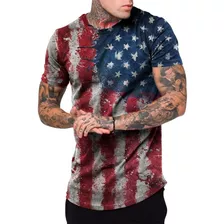 Camiseta Masculina Longline Oversized Estados Unidos Long