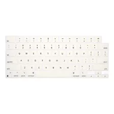 Protector De Teclado Blanco Crema Para Macbook Pro 2021