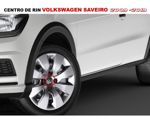 Kit 4 Centros De Rin Para Volkswagen Saveiro 2009-2019 56mm Foto 2