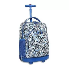 J Mundo Nueva York Soleado Rodante Mochila Azul Geo Azul Rbs