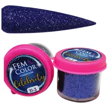 Gibre Glitter Decoracion Uñas Nails Blue Dk 31-3 Femcolor